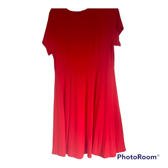 PRETTY RED TORRID DRAWSTRING FRONT A-LINE DRESS - Picture 6 of 10